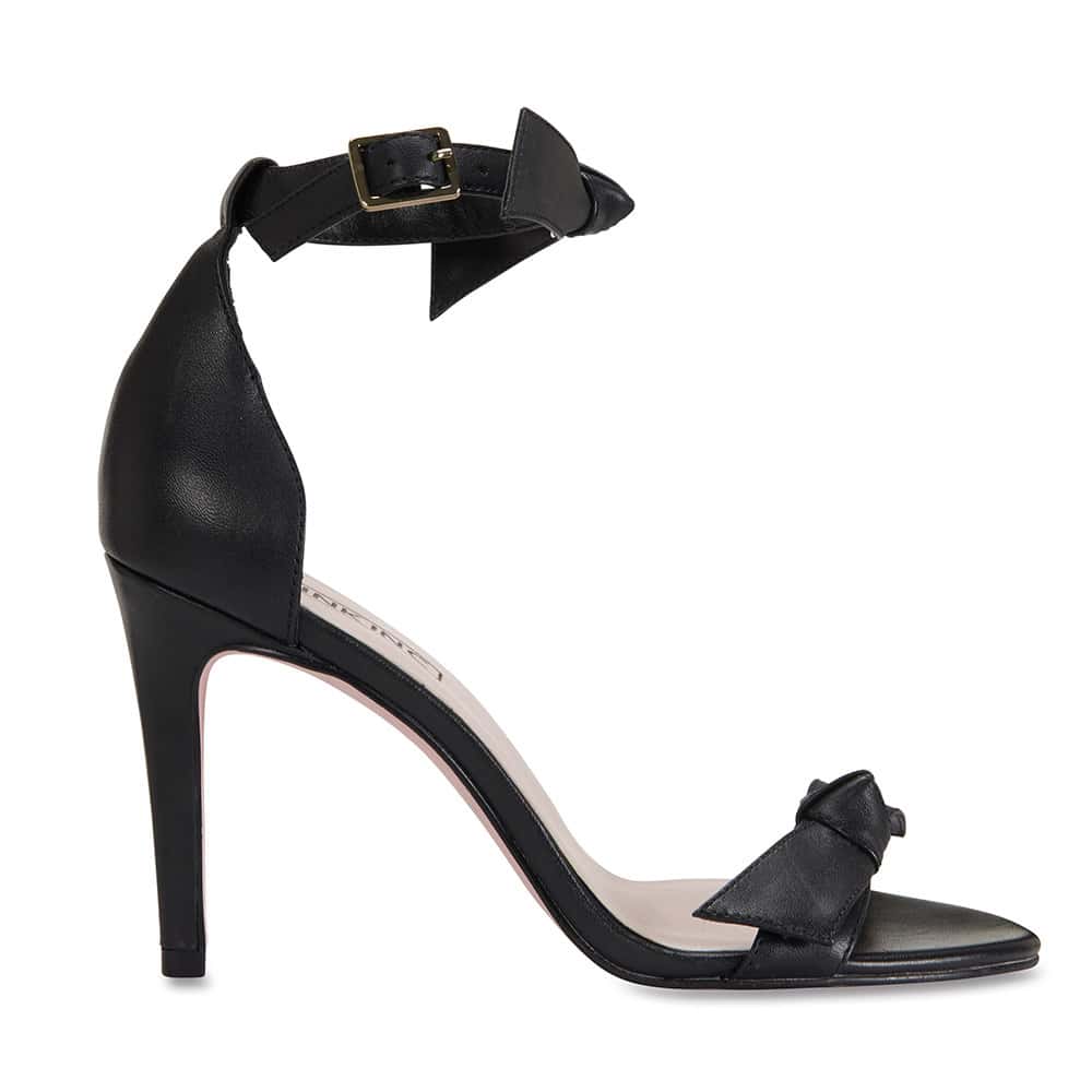 Destiny Heel in Black Leather