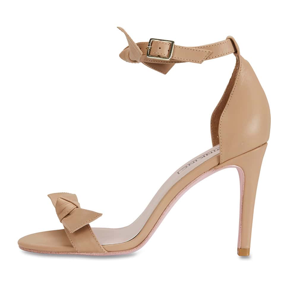 Destiny Heel in Nude Leather