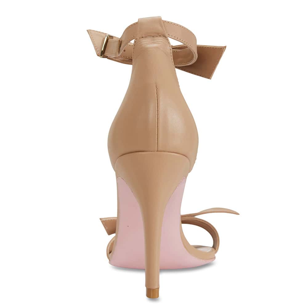 Destiny Heel in Nude Leather