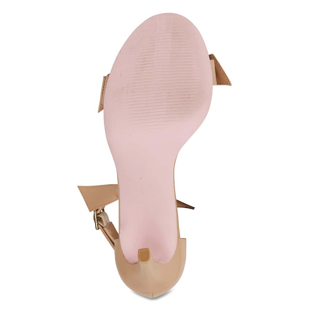 Destiny Heel in Nude Leather