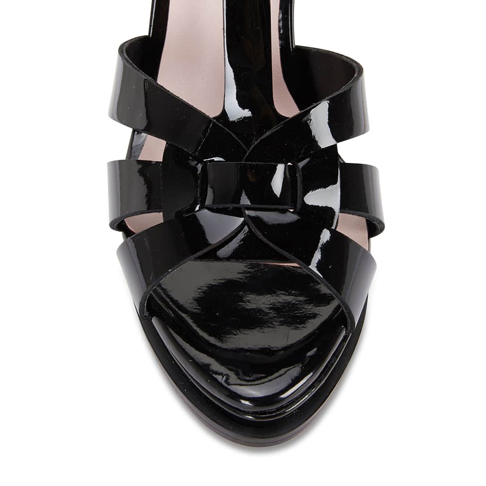 Empire Heel in Black Patent