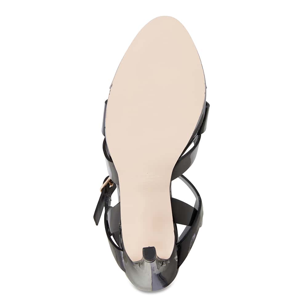 Empire Heel in Black Patent