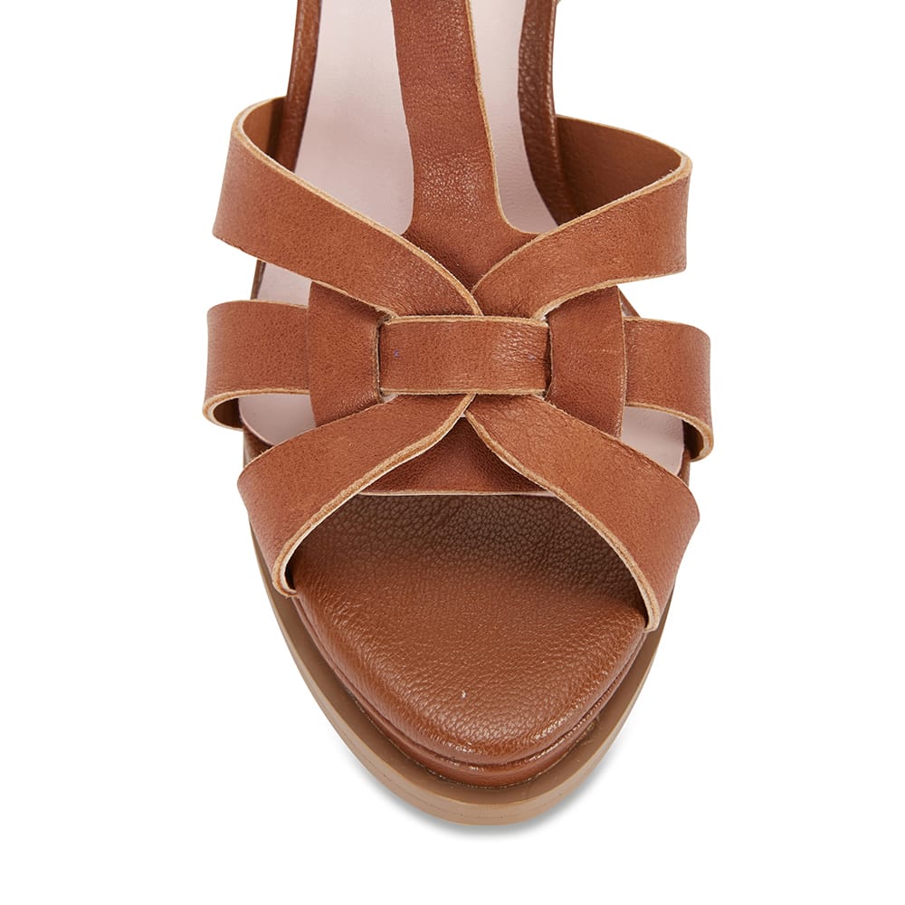 Empire Heel in Tan Leather