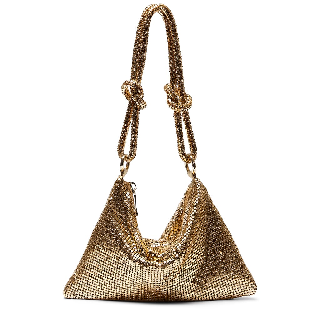 Swoon Handbag in Gold Mesh
