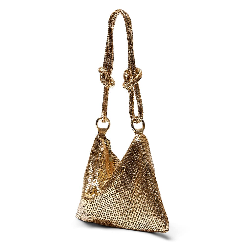 Swoon Handbag in Gold Mesh