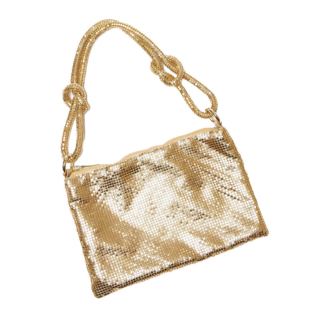Swoon Handbag in Gold Mesh
