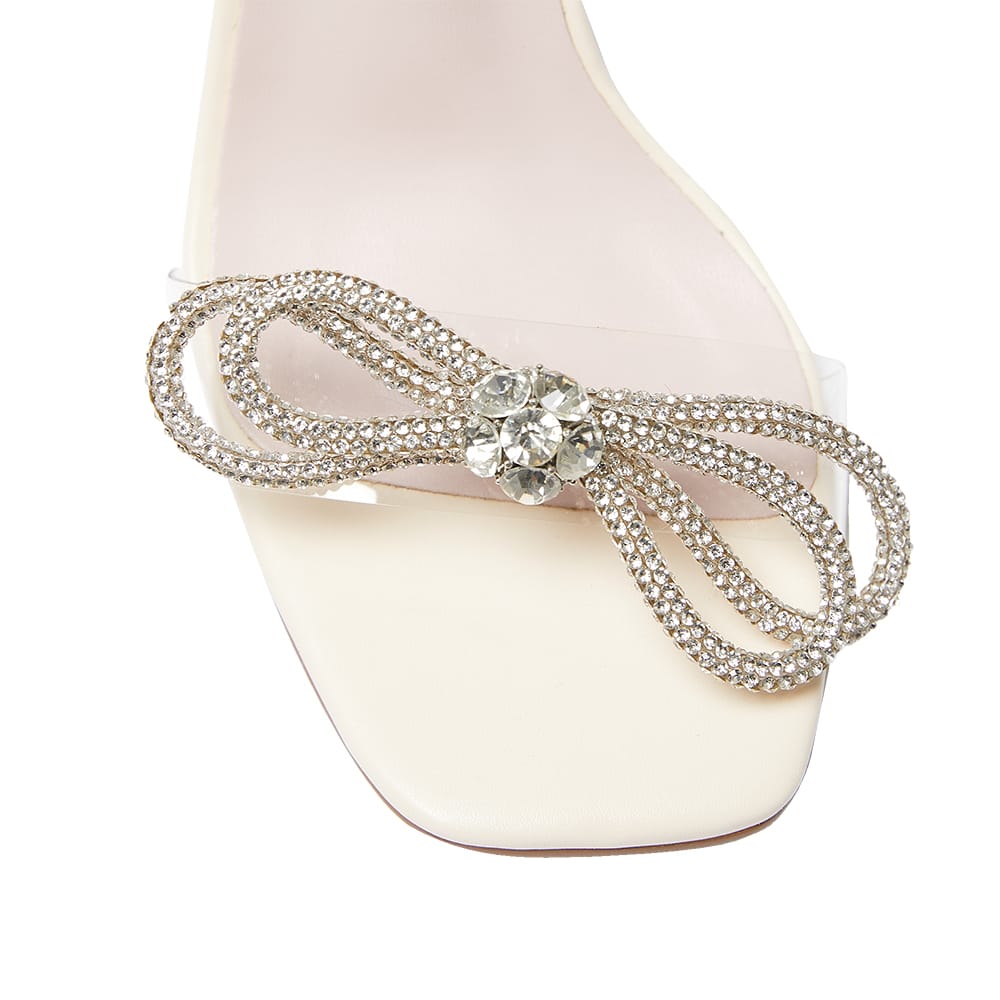 Holly Heel in Off White Smooth Sparkle