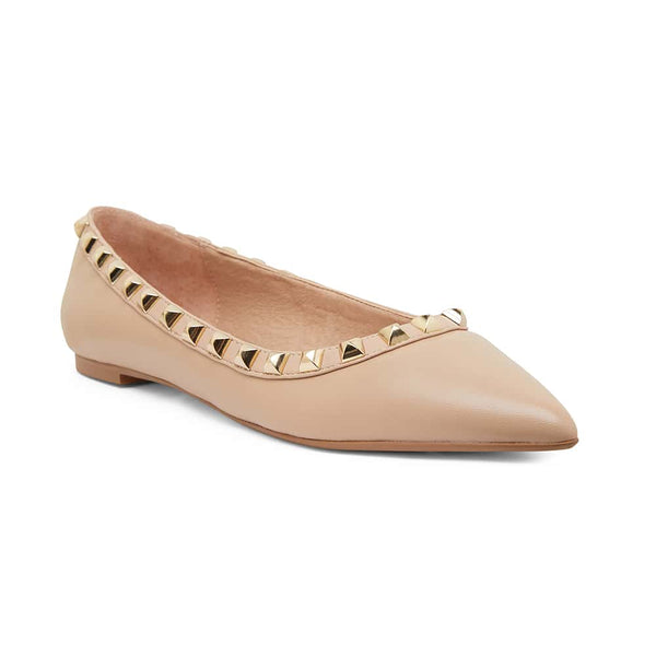 Nude sales flat shoes