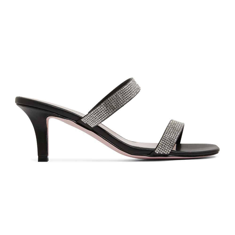 Imogen Heel in Black Leather