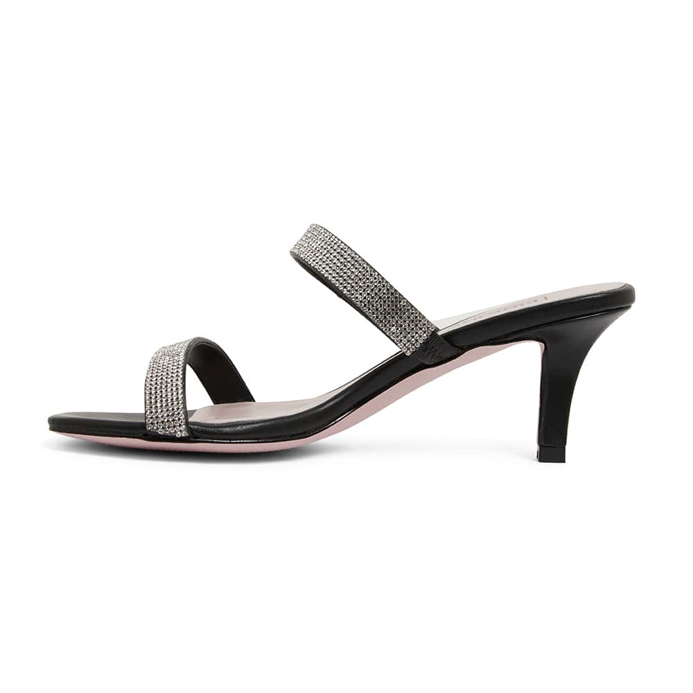 Imogen Heel in Black Leather