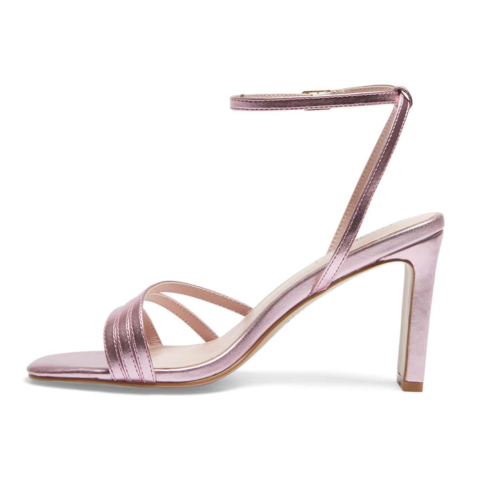 Lara Heel in Pink Metallic
