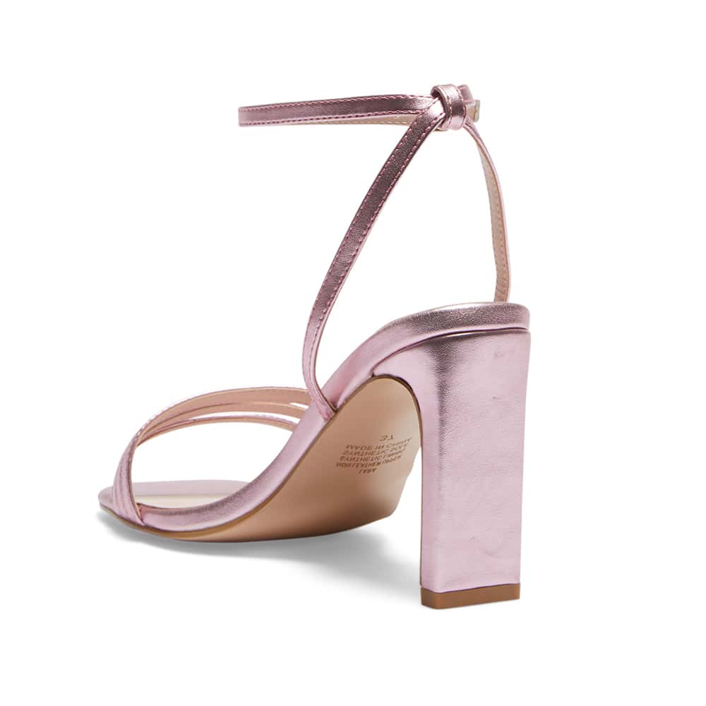 Lara Heel in Pink Metallic
