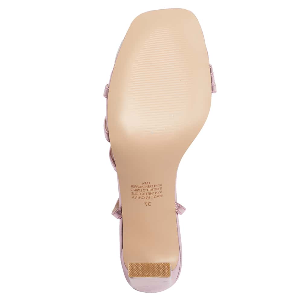 Lara Heel in Pink Metallic