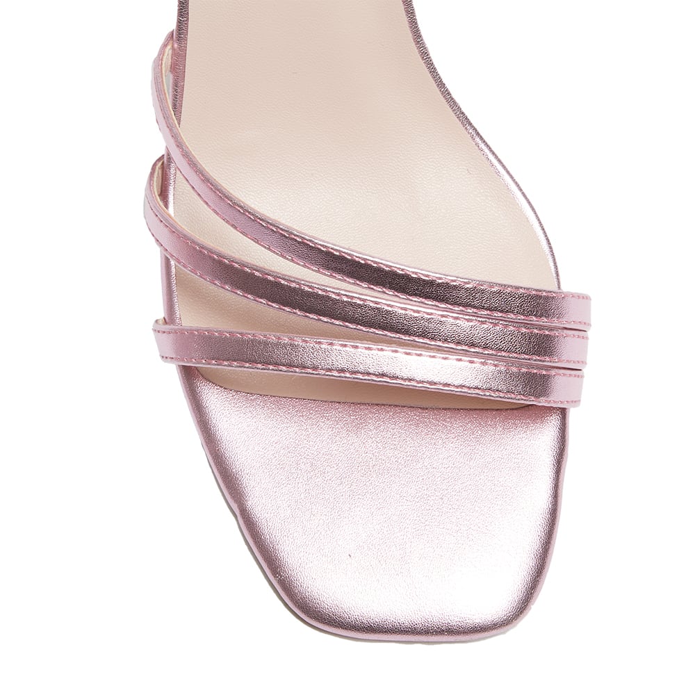 Lara Heel in Pink Metallic