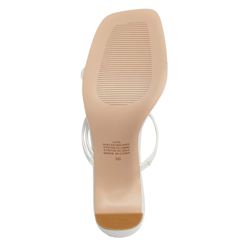 Latin Heel in White Smooth