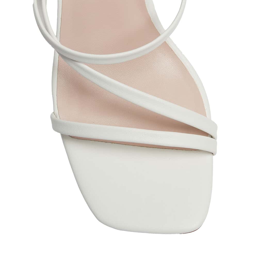 Latin Heel in White Smooth
