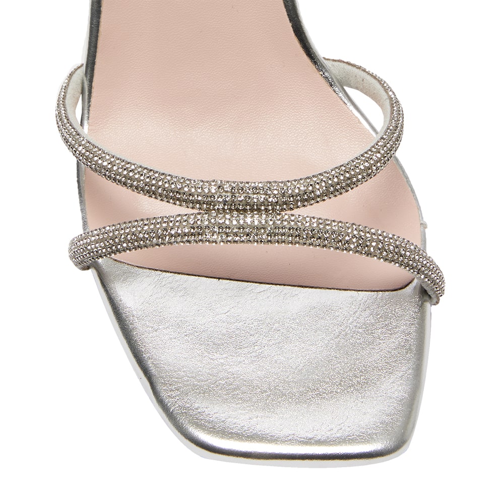 Letita Heel in Silver Metallic