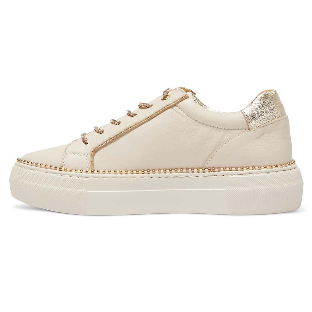 Persia Sneaker in Ivory Nappa Leather
