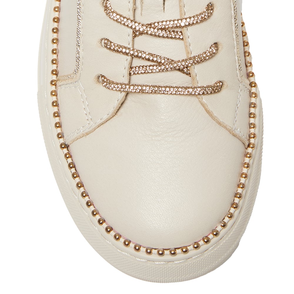 Persia Sneaker in Ivory Nappa Leather