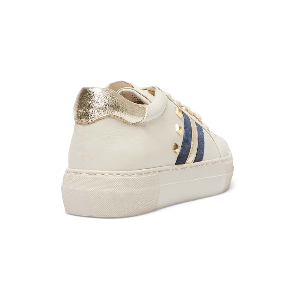 Portia Sneaker in Ivory Nappa Leather
