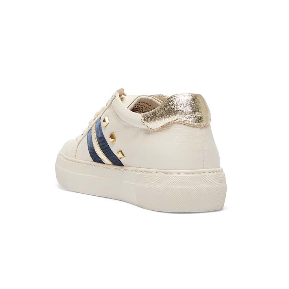 Portia Sneaker in Ivory Nappa Leather