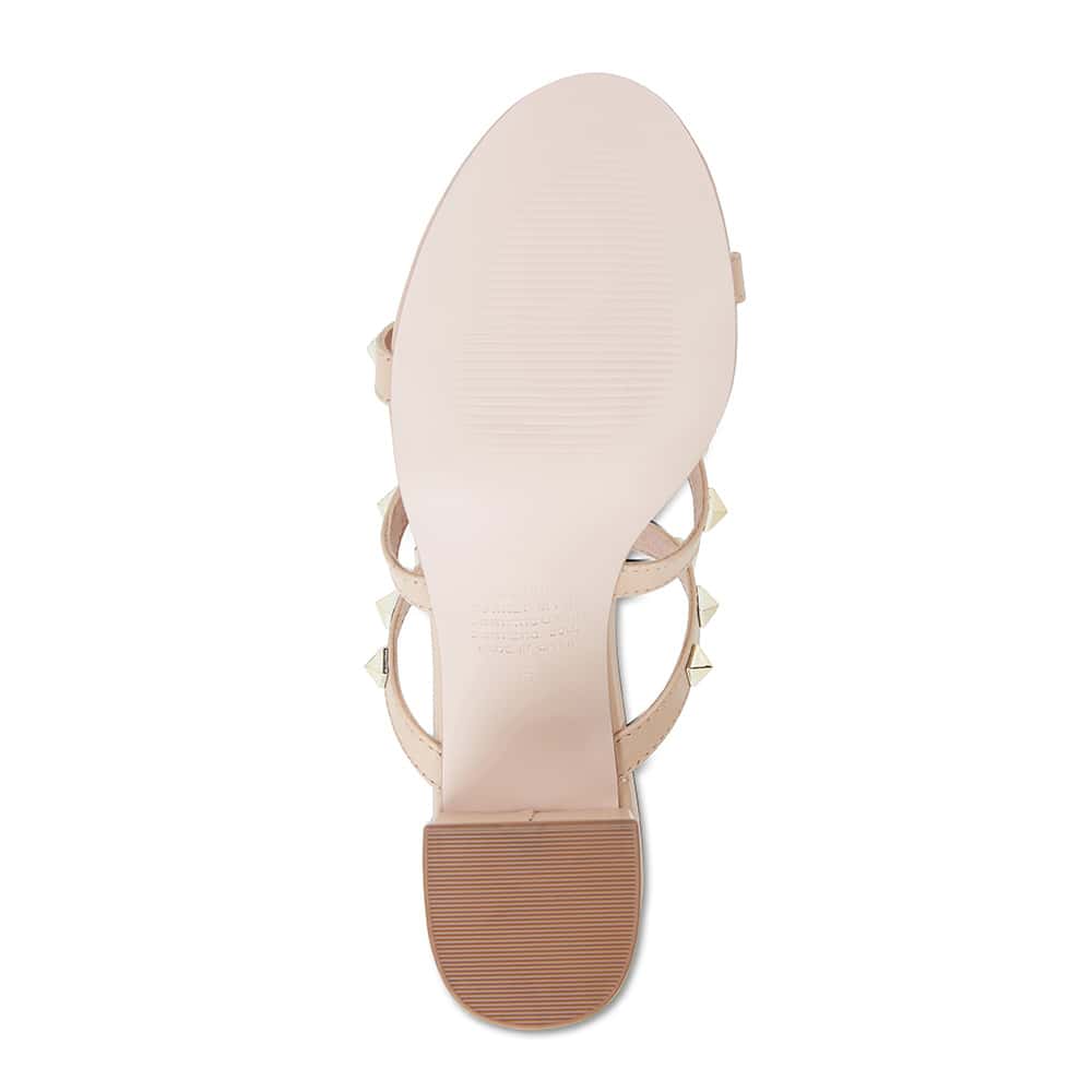 Portugal Heel in Nude Leather