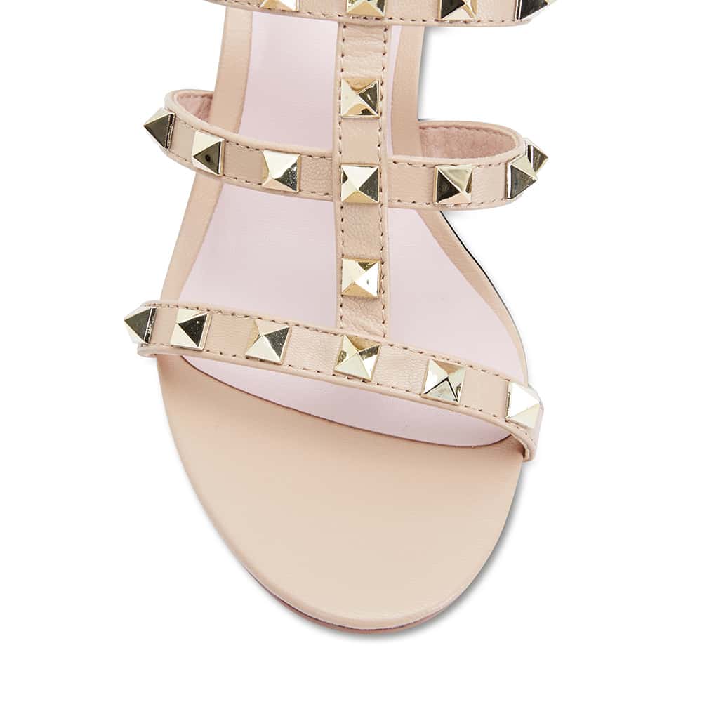 Portugal Heel in Nude Leather