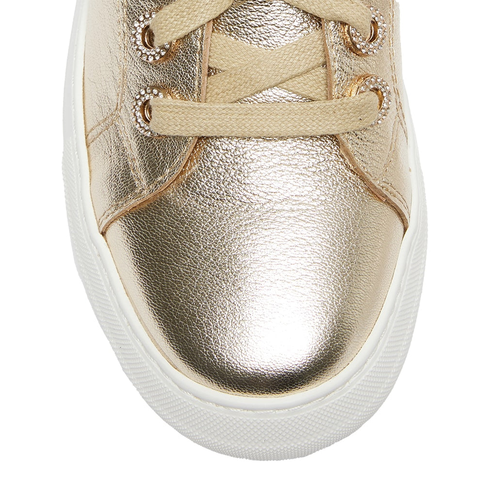 Prisila Sneaker in Gold Nappa Leather