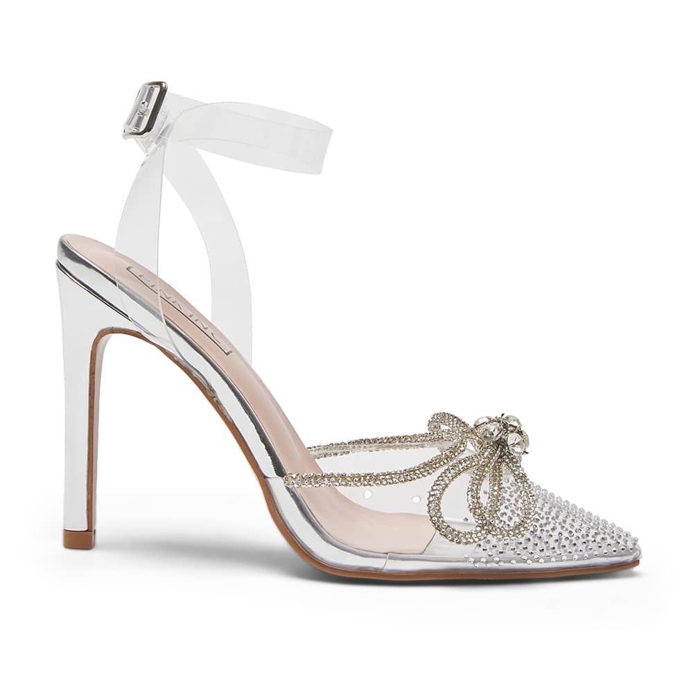 Rafi Heel in Clear Vinylite / Silver