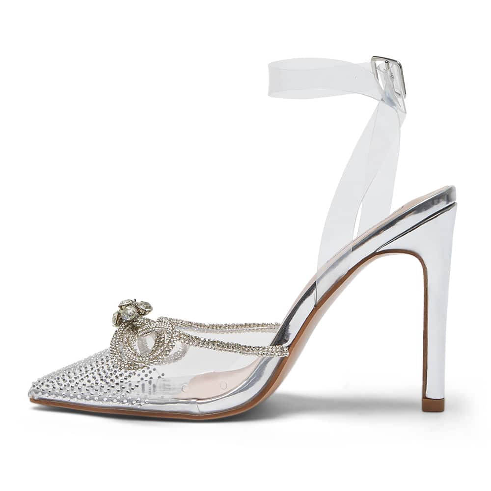 Rafi Heel in Clear Vinylite / Silver