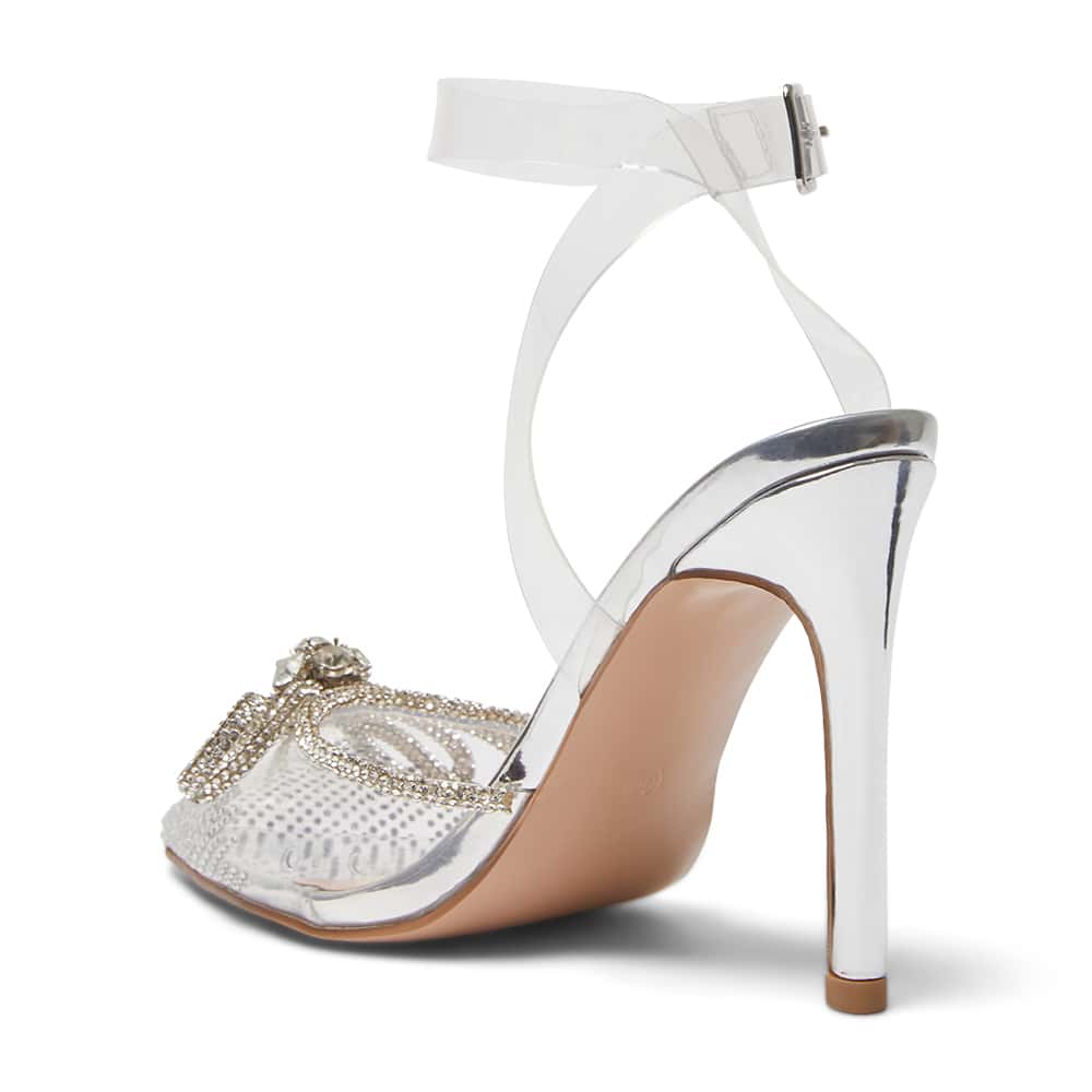 Rafi Heel in Clear Vinylite / Silver