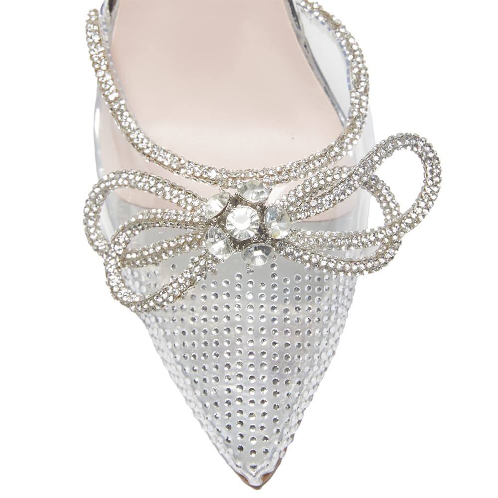 Rafi Heel in Clear Vinylite / Silver