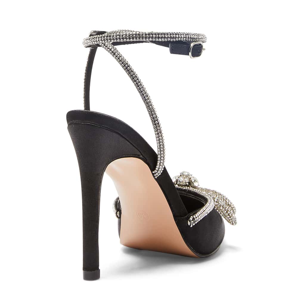 Rory Heel in Black Satin