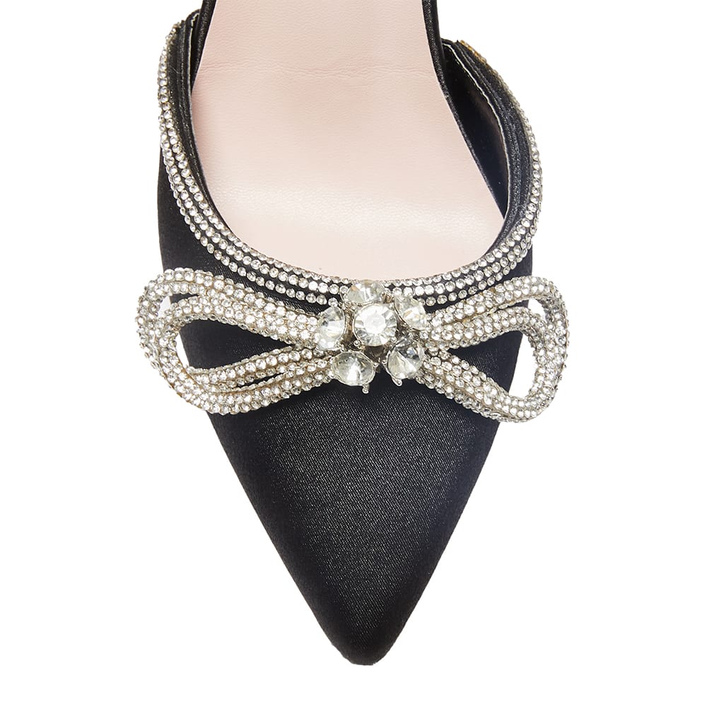 Rory Heel in Black Satin