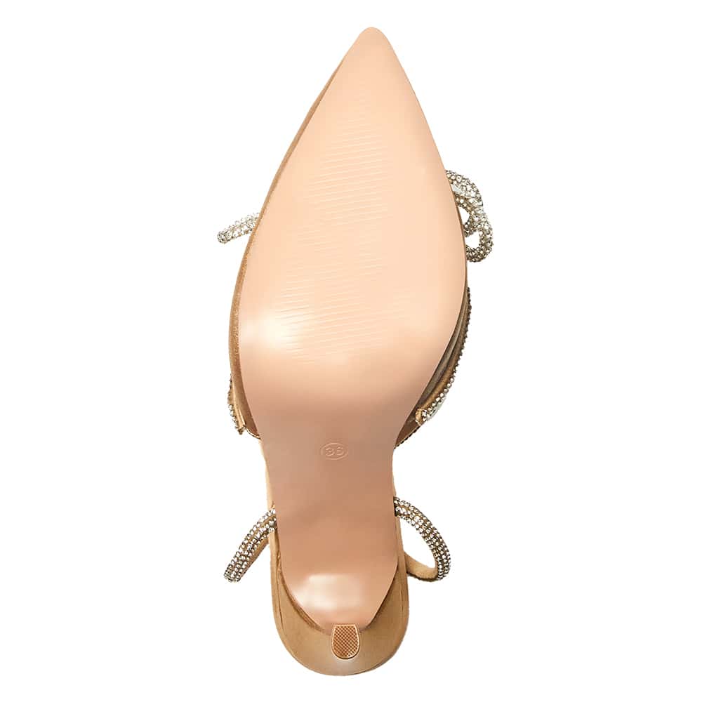 Rory Heel in Gold Satin
