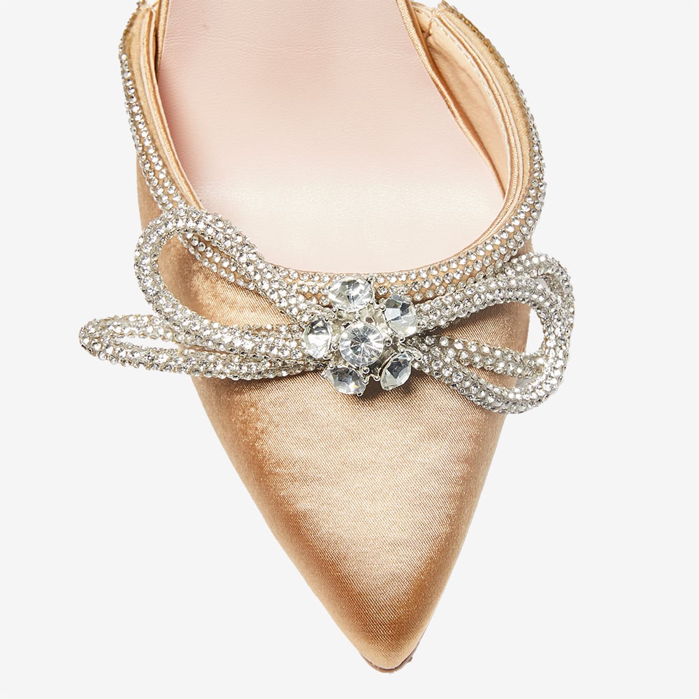 Rory Heel in Gold Satin