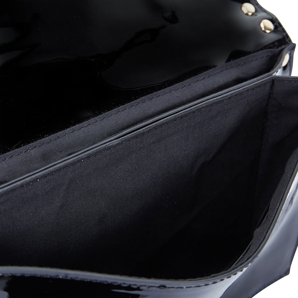 Sable Handbag in Black Patent