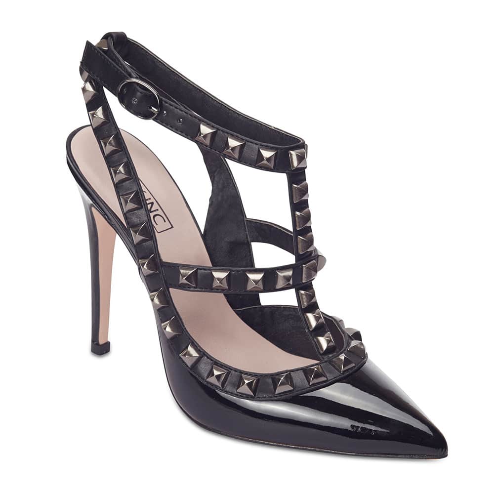 Saint Heel in Black Patent | Pink Inc | Shoe HQ
