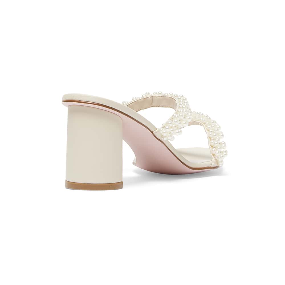 Scarlet Heel in Ivory Smooth