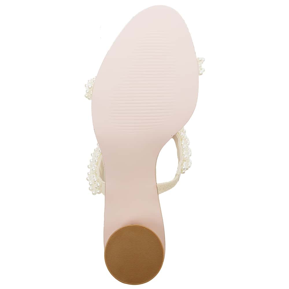 Scarlet Heel in Ivory Smooth