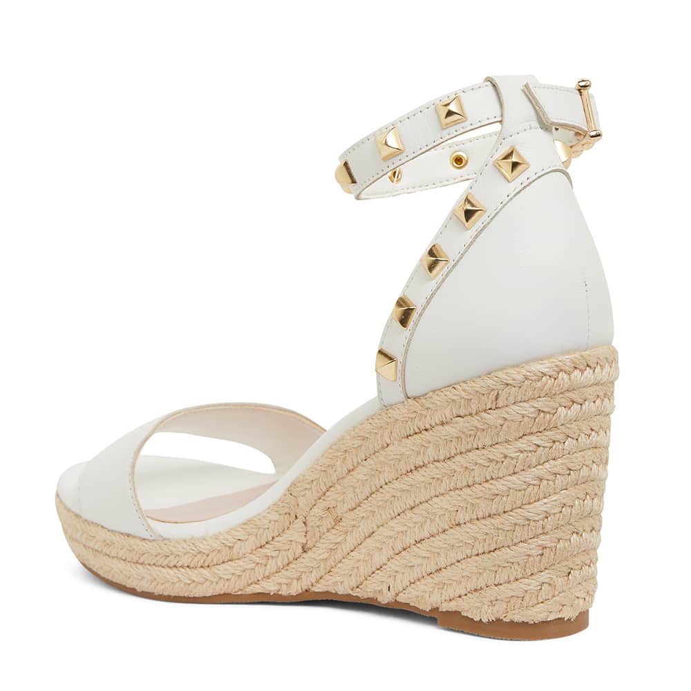 Shadow Espadrille in White Leather