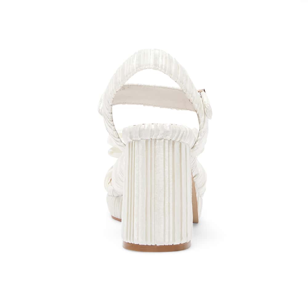 Sherbet Heel in Ivory Pleat