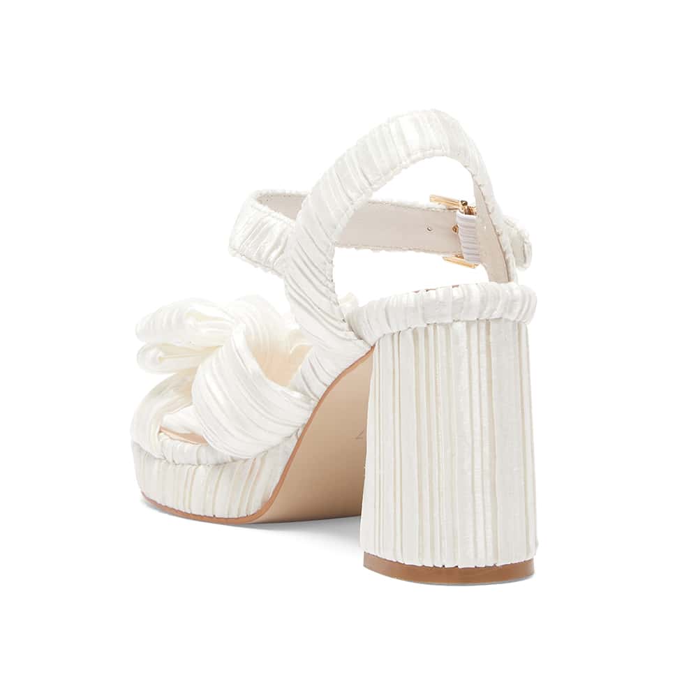 Sherbet Heel in Ivory Pleat