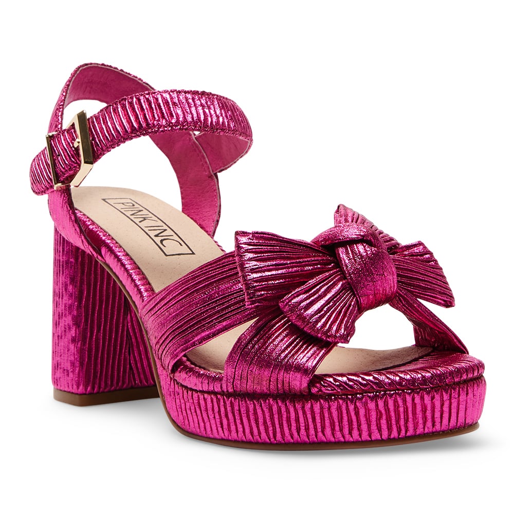 Sherbet Heel in Pink Pleat