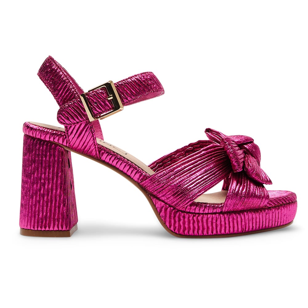 Sherbet Heel in Pink Pleat