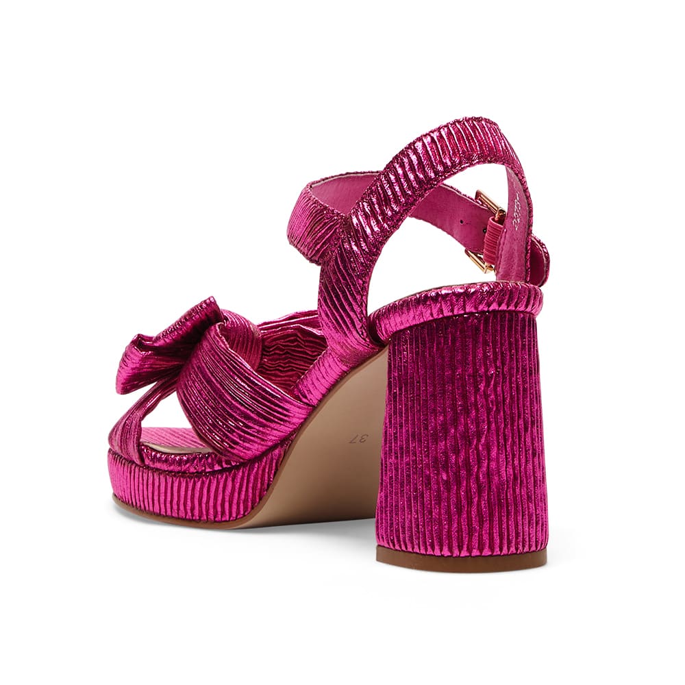 Sherbet Heel in Pink Pleat