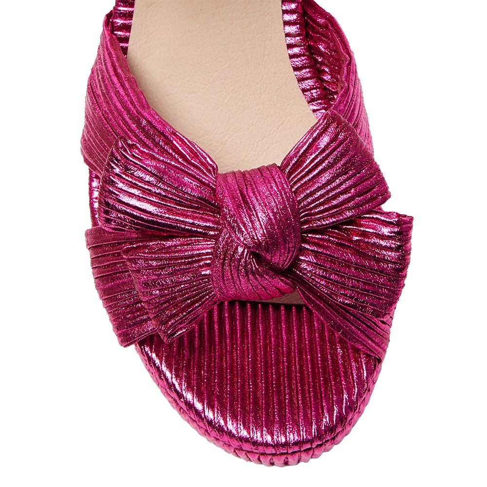 Sherbet Heel in Pink Pleat