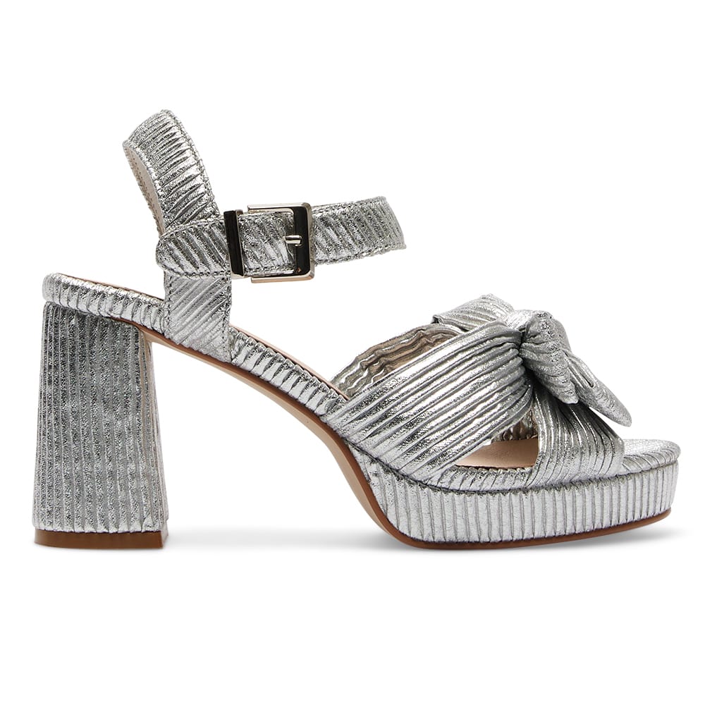 Sherbet Heel in Silver Pleat