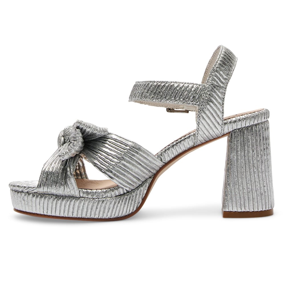 Sherbet Heel in Silver Pleat