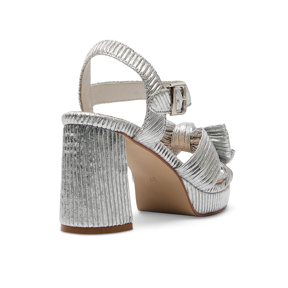 Sherbet Heel in Silver Pleat